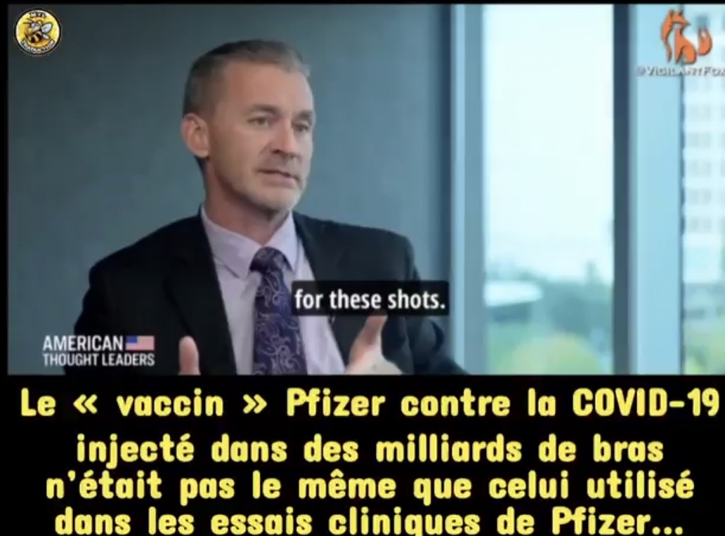 13/04/2025 -Vidéo-
Le « vaccin » Pfizer contre la C19 injecté dans des milliards de bras n’était pas...