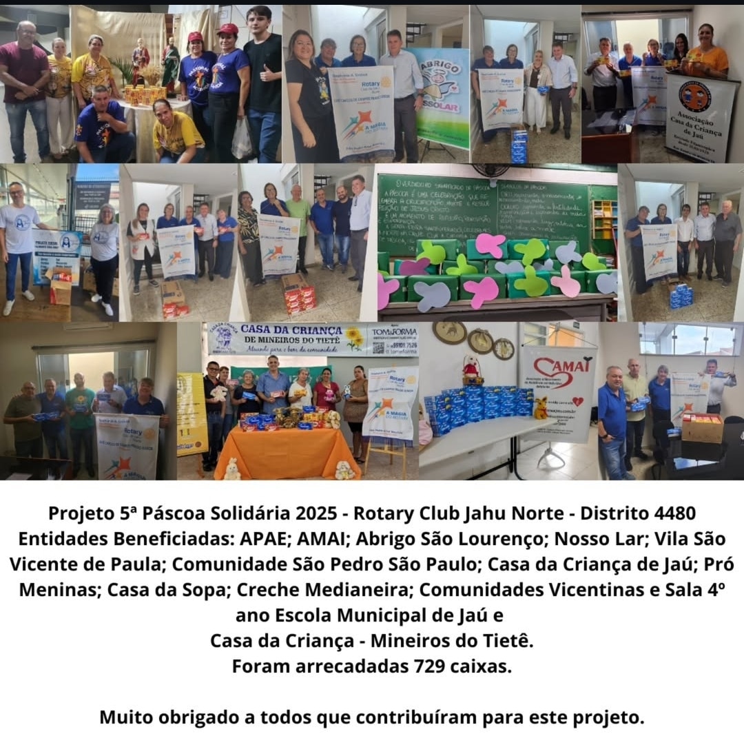 Nesta semana, o Rotary Club de Jahu - Norte realizou a entrega das caixas de bombons que foram arrec...