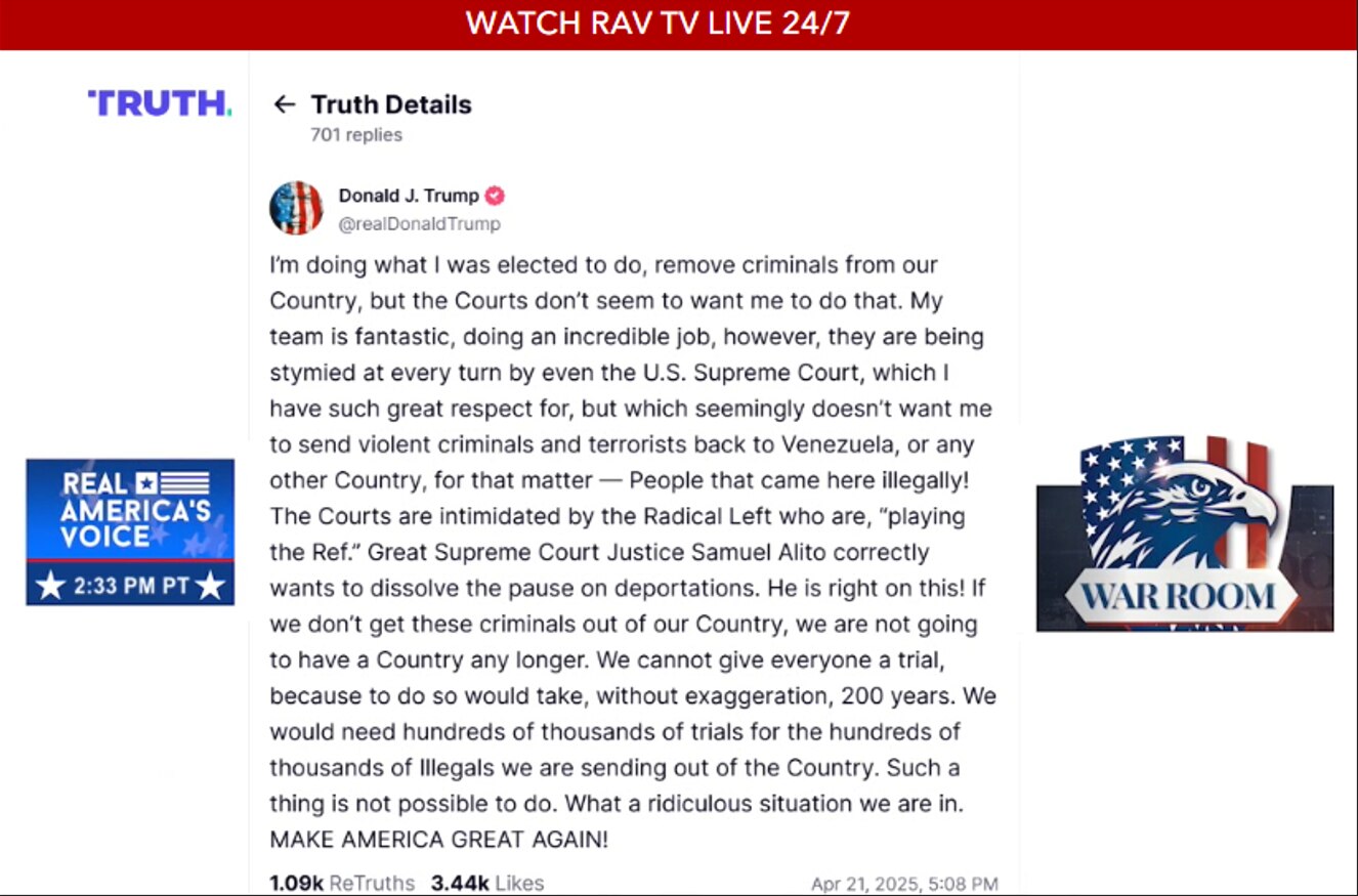 ⚡🔥👉The Boss👈🔥⚡ 
PRESIDENT TRUMP'S TRUTH POST 
04-21-2025 Afternoon
(Just minutes ago)
