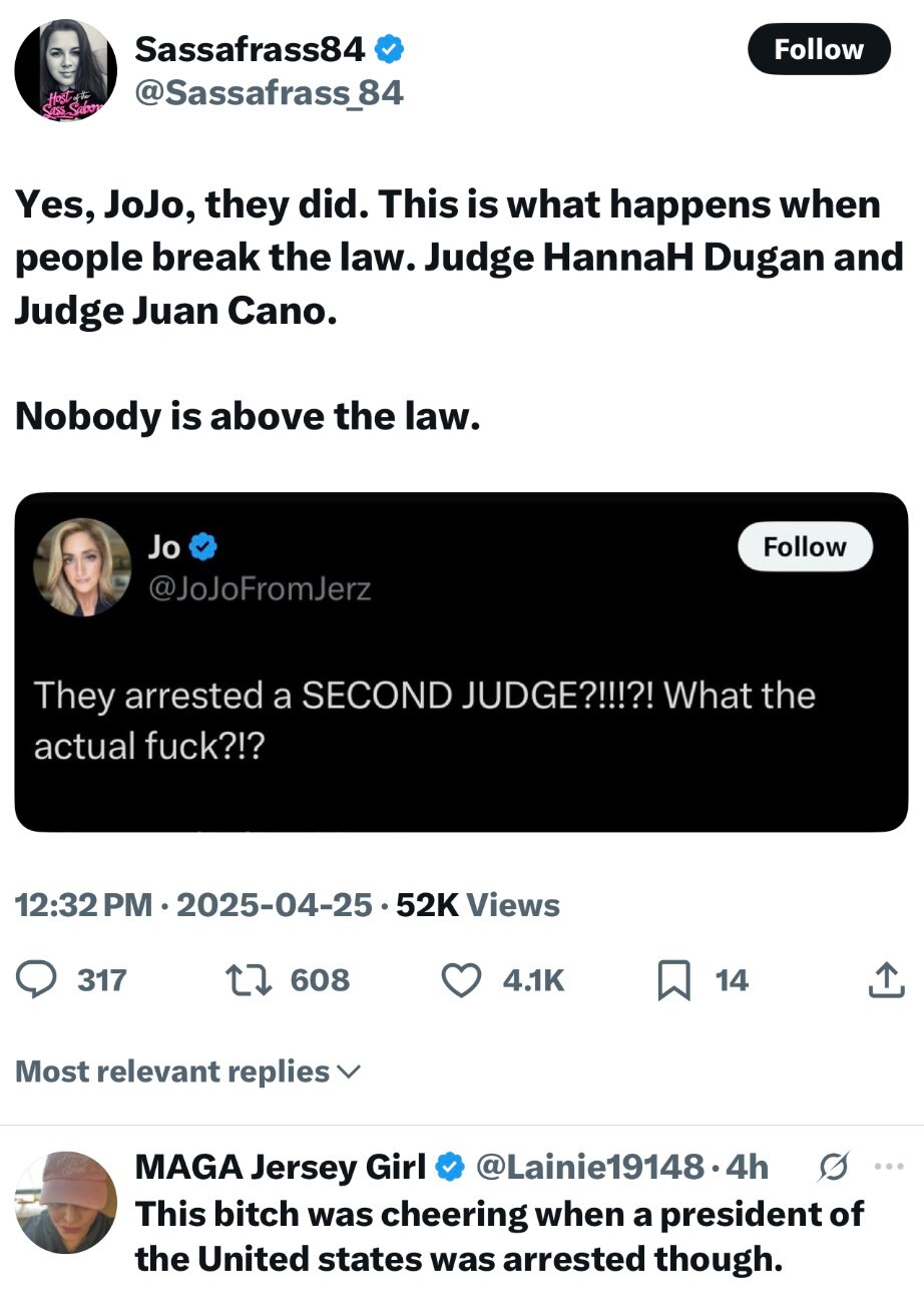 The judge broke her oath to uphold the law.