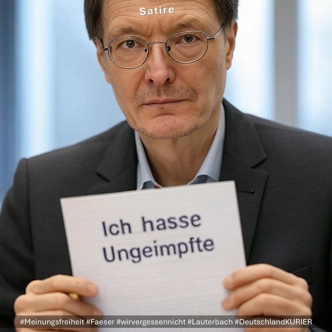 #Meinungsfreiheit #Faeser #wirvergessennicht #Lauterbach #DeutschlandKURIER #satire
