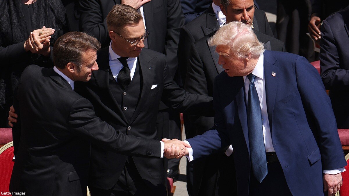 President Trump, joined by first lady Melania Trump, was among more than 50 heads of state and other...