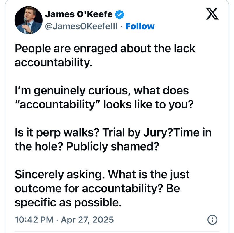 James O’Keefe…
People Are Enraged About The Lack Of Accountability…