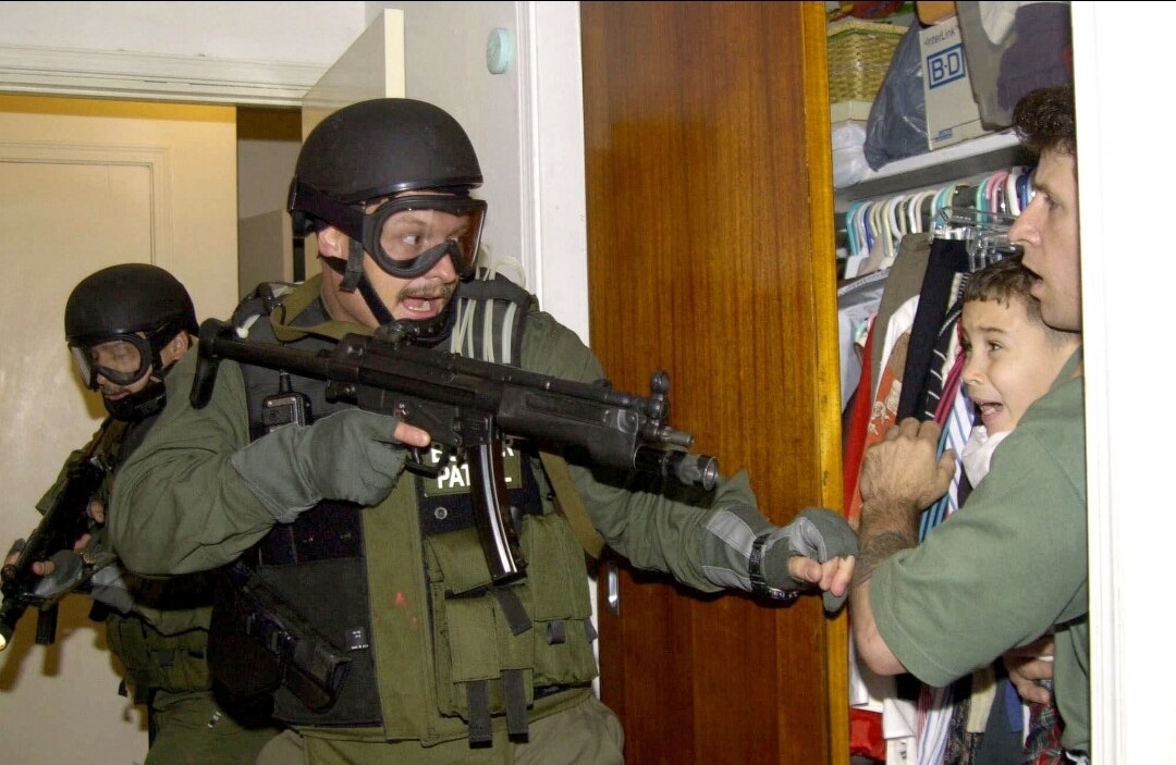This is Elian Gonzalez, a five year old Cuban child who was held at gunpoint and ripped away from hi...