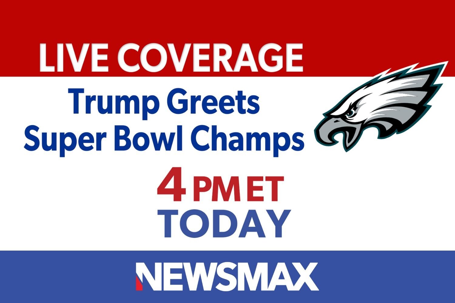 TUNE IN: LIVE coverage as President Donald Trump hosts the Super Bowl champion Philadelphia Eagles a...