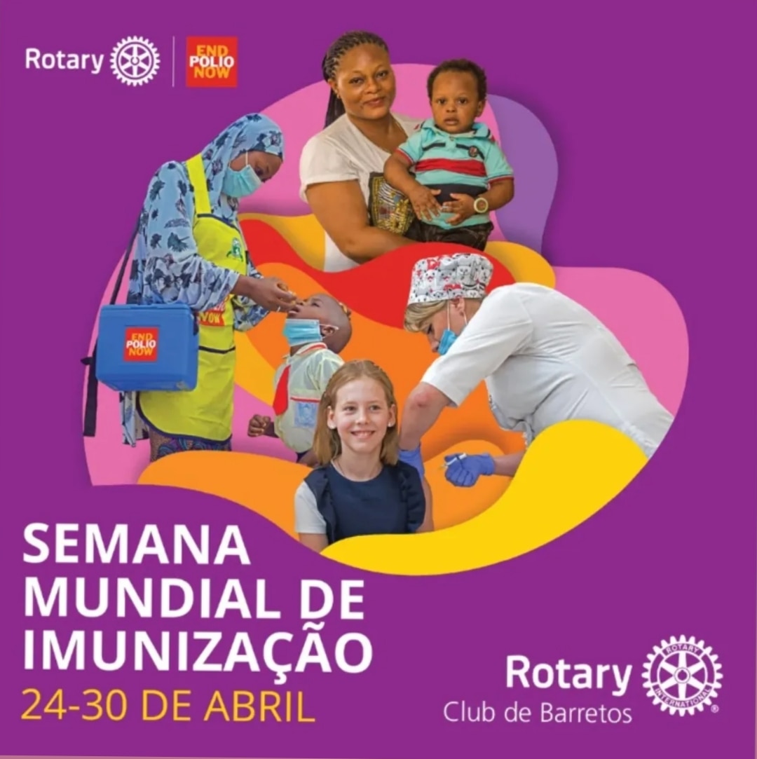 Texto do Rotary Club de Barretos:

Juntos somos capazes de eliminar a pólio para sempre do nosso pla...