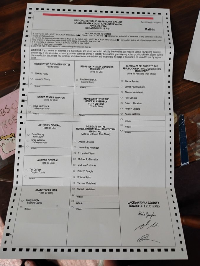 @ScottPresler

‼️PROBLEM IN PENNSYLVANIA‼️

CC: Scranton, PA

Today, a Republican voter received his...