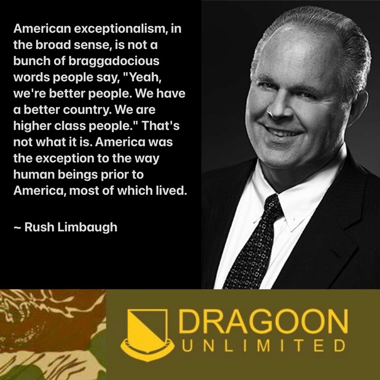 “American exceptionalism, in the broad sense, is not a bunch of braggadocious words people say, ‘Yeah, we’re better people. We have a better country. We ar