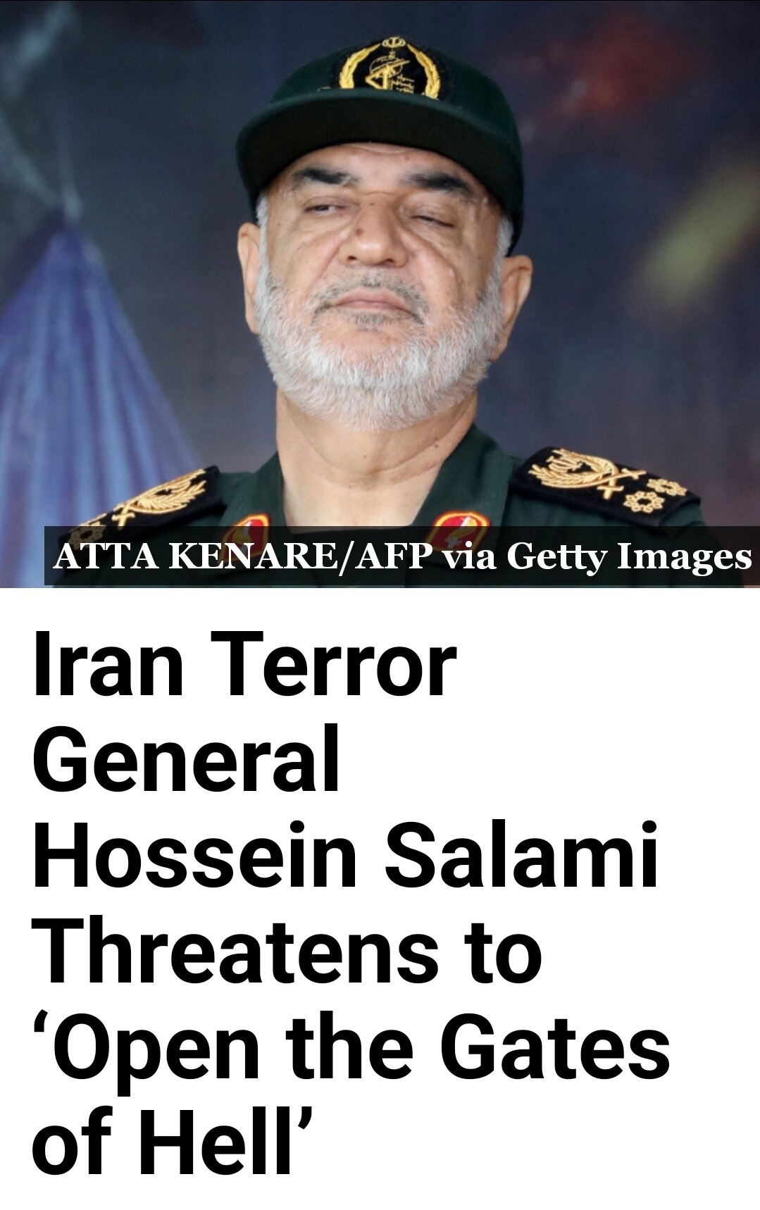 I hope, for the love of God, that the Iranian people come to their senses! These, morons will get yo...