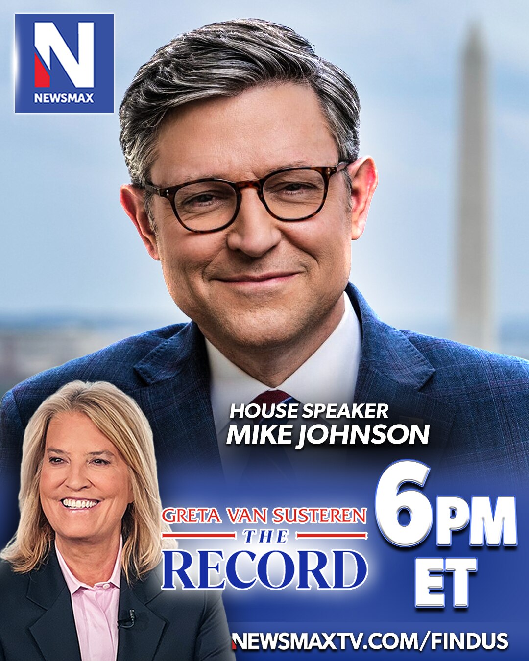 TODAY: House Speaker Mike Johnson will join "The Record with Greta Van Susteren" to analyze fact vs....