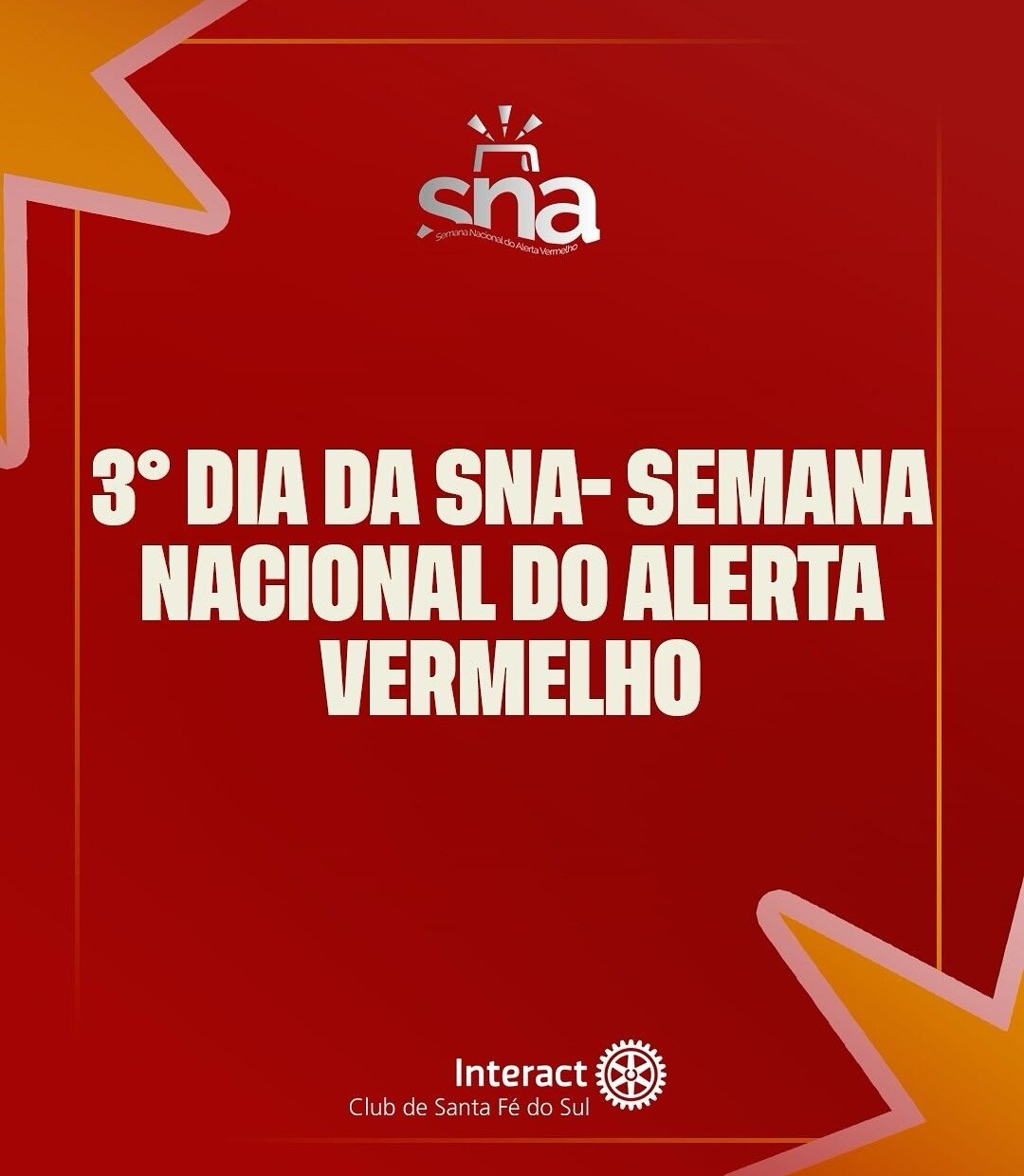 Texto do Interact Club de Santa Fé do Sul:

No 3º dia da Semana Nacional do Alerta Vermelho, tivemos...