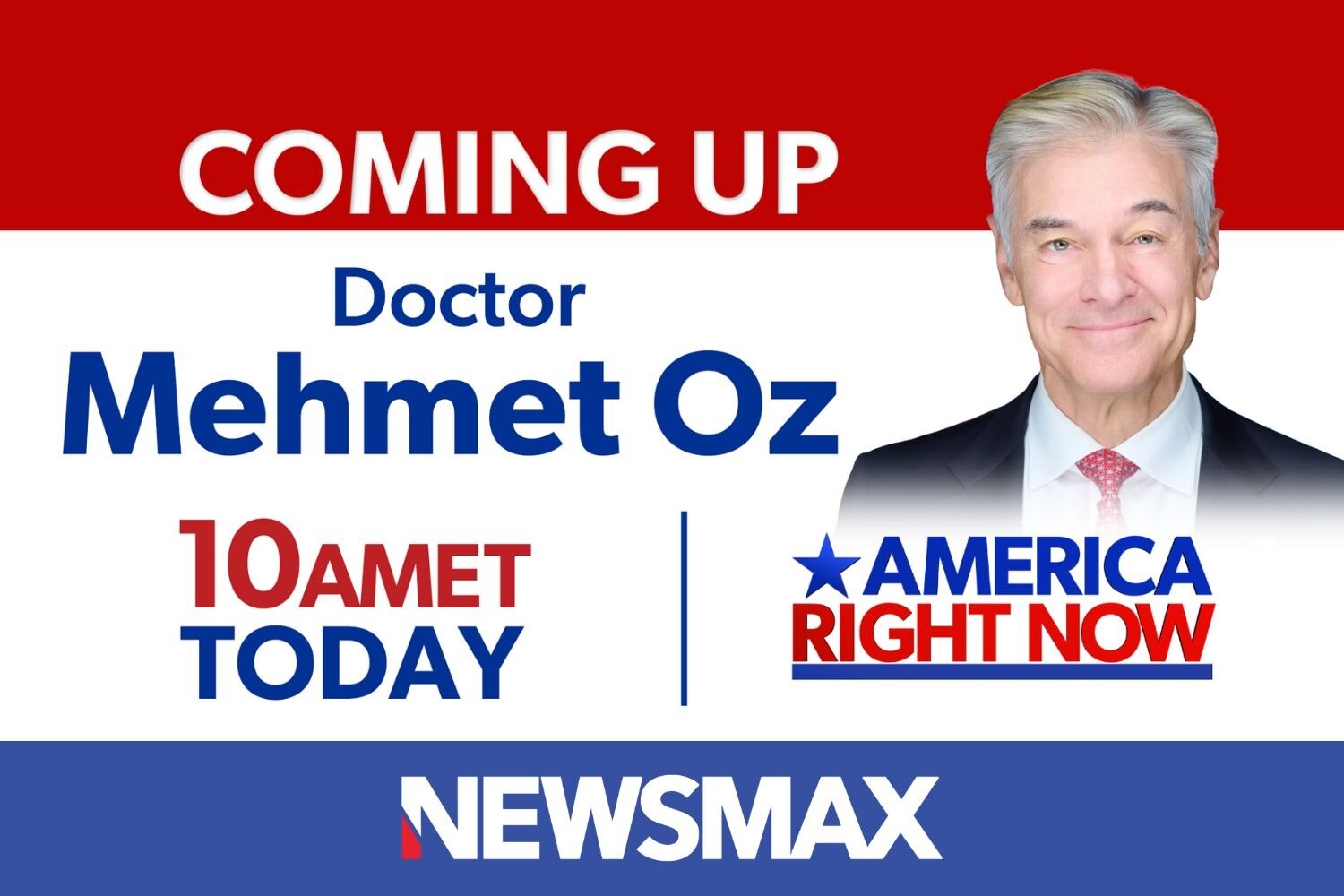 COMING UP: Dr. Mehmet Oz, administrator of the Centers for Medicare and Medicaid Services, joins “Am...