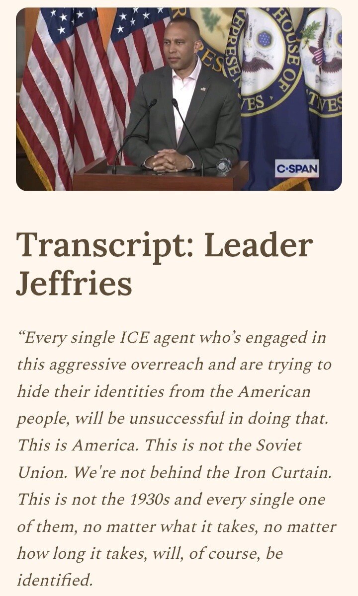 Hakeem Jefferies is threatening National Security. Sharing personnel privacy information is a violat...