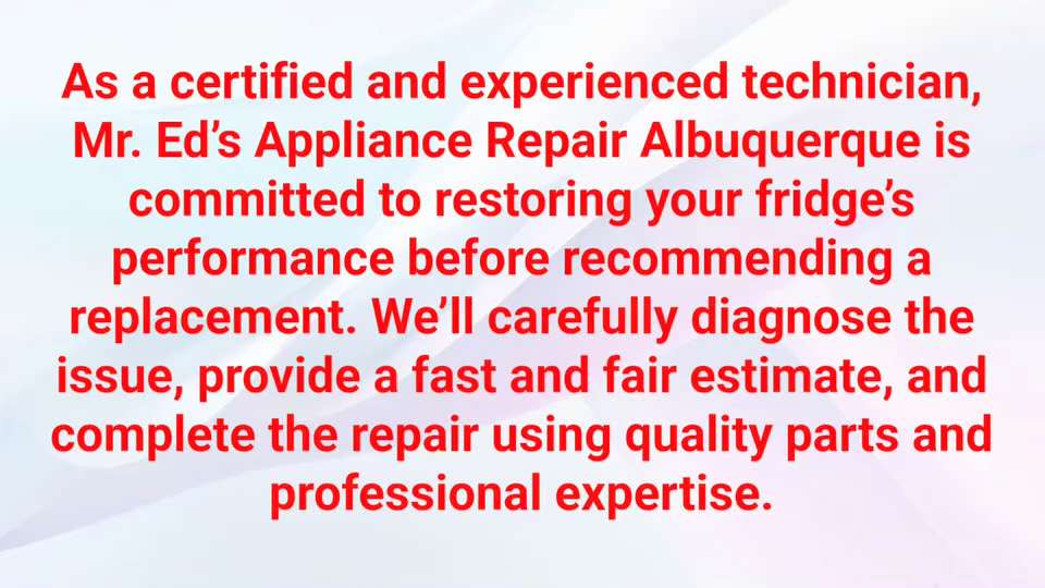 At Mr. Ed's Appliance Repair Albuquerque, we know how disruptive a broken refrigerator can be. That’...