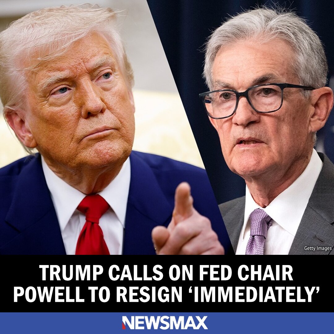 President Trump has reiterated his call for Federal Reserve Jerome Powell to resign, saying the cent...