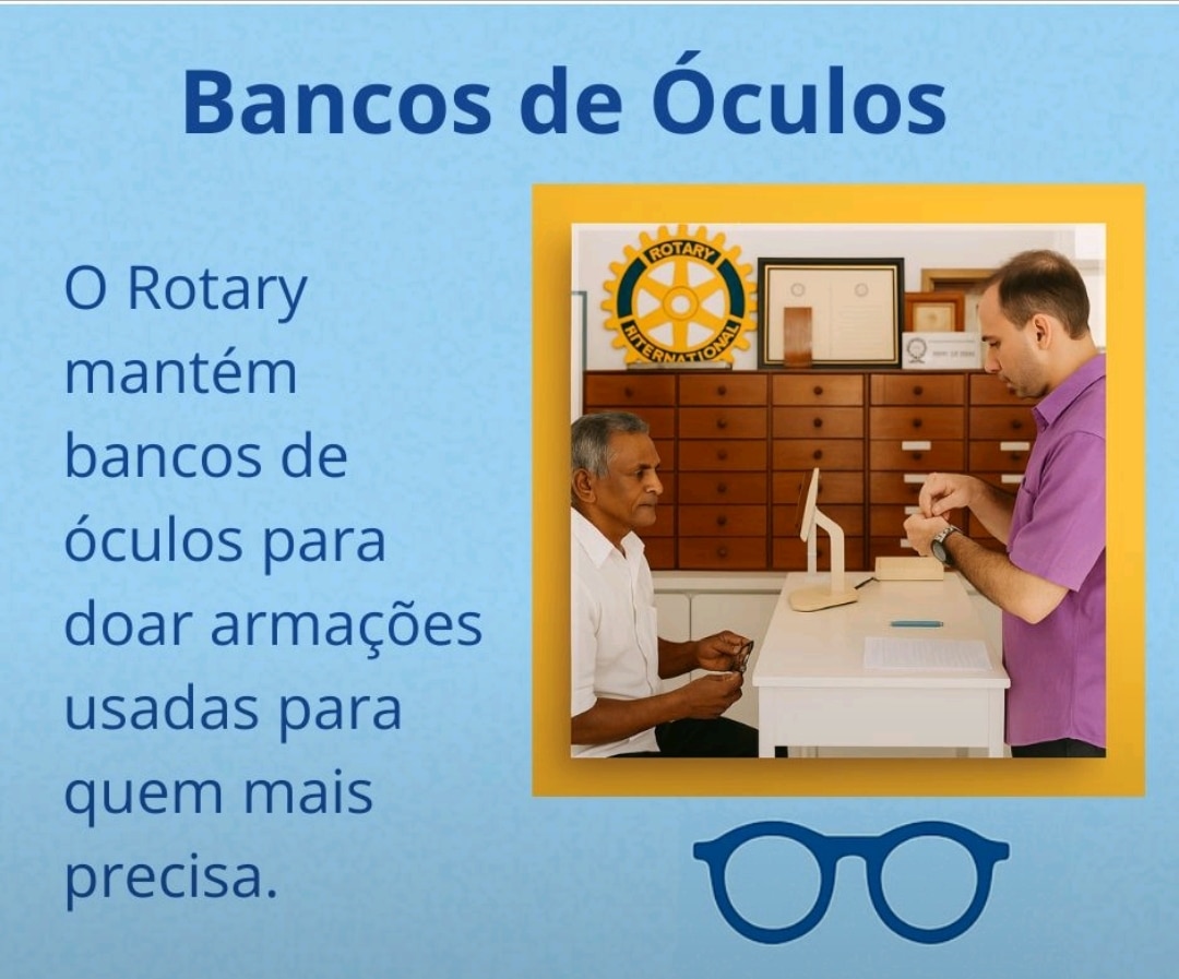 Texto do Rotary Brasil

Você sabia que o Rotary mantém bancos de óculos?

Hoje é o Dia da Saúde Ocul...