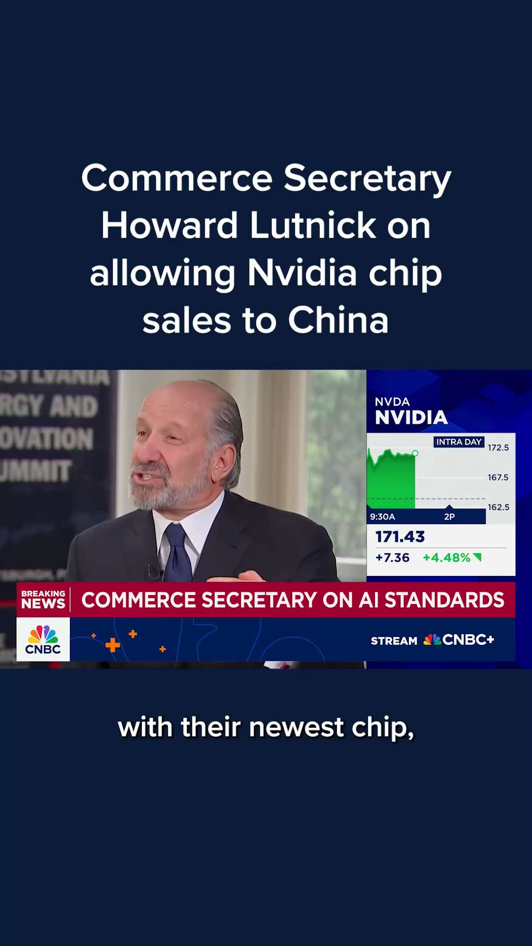 U.S. Commerce Secretary Howard Lutnick suggested that the recent easing of restrictions on Nvidia’s ...