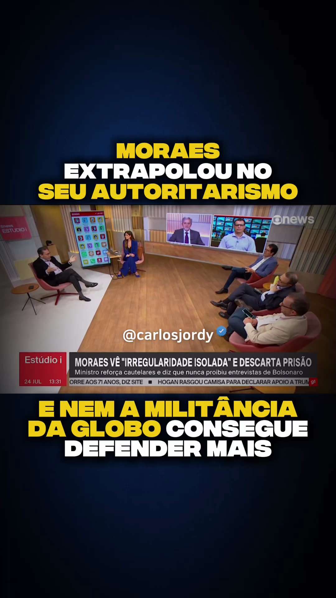 As recentes decisões de Moraes expondo seu autoritarismo e censura foram tão graves, que nem a impre...