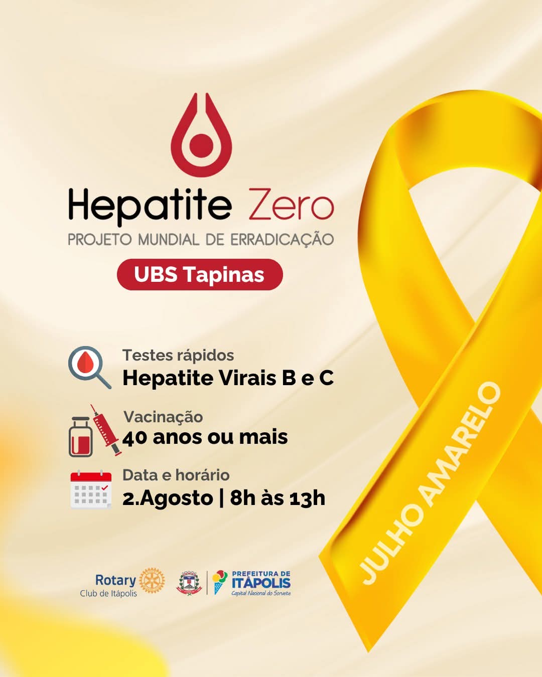 Texto da Prefeitura Municipal de Itápolis

JULHO AMARELO | Mês de prevenção e conscientização sobre ...