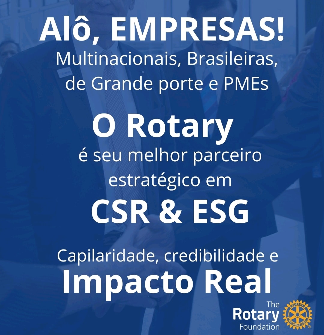 Texto do Rotary Brasil

Rotary + Empresas: Uma parceria que transforma investimento social em impact...