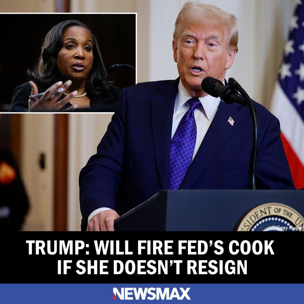President Donald Trump on Friday said he would fire Federal Reserve Gov. Lisa Cook if she doesn't re...