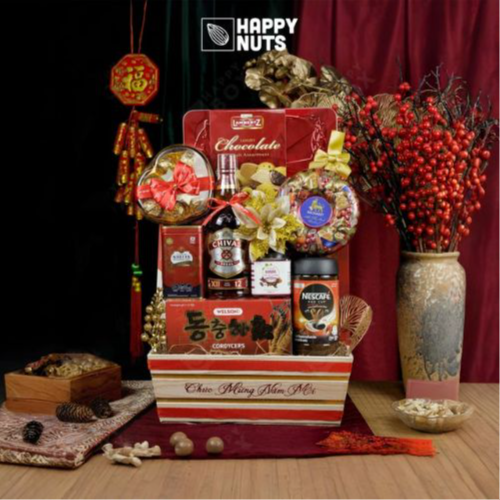 Happy Nuts cung cấp giỏ quà Tết 2026: Với nhiều thiết kế cao cấp, sang trọng. Lý tưởng để biếu tặng sếp, khách hàng, đối...
