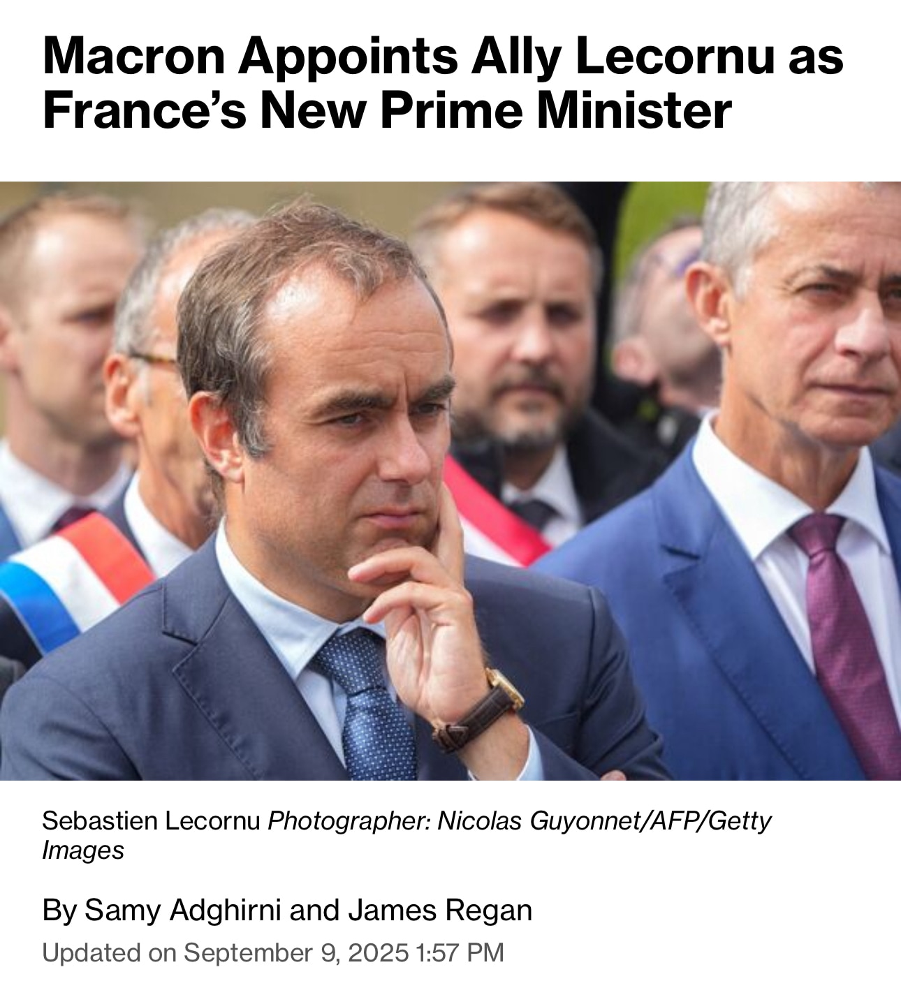 “A former member of the center-right Republicans, Lecornu is among the most vocal supporters of Macr...