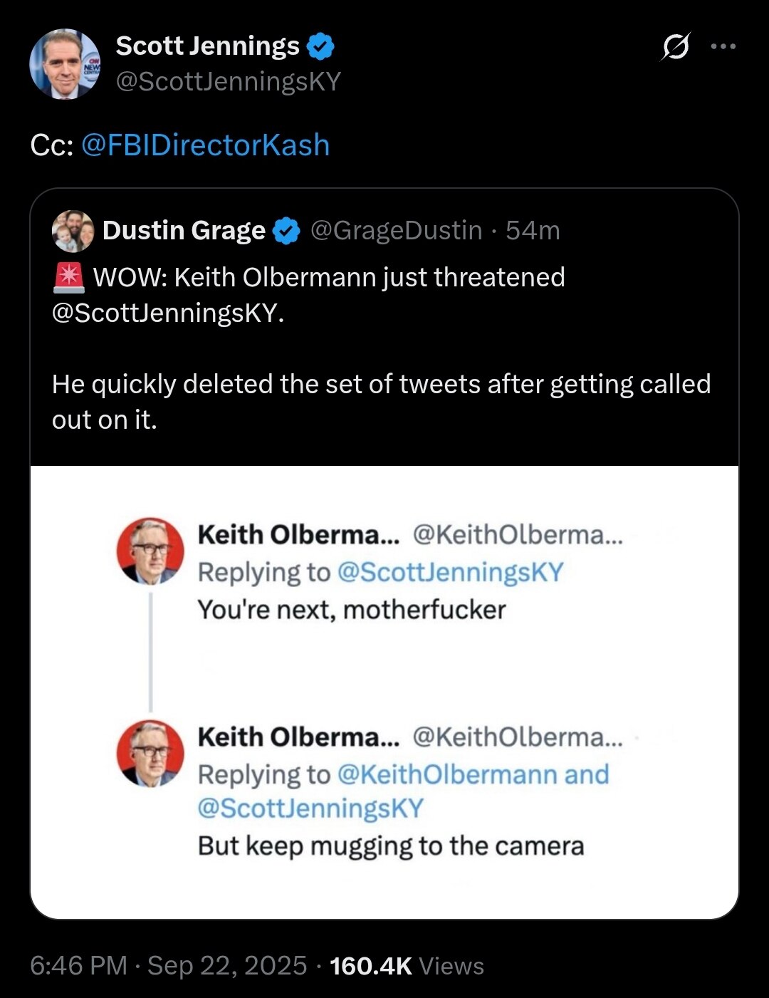 💥 Keith Olbermann literally just threatened Scott Jennings.
🔥🤯🔥🤯🔥🤯🔥🤯🔥
Scott tagged Kash Pa...
