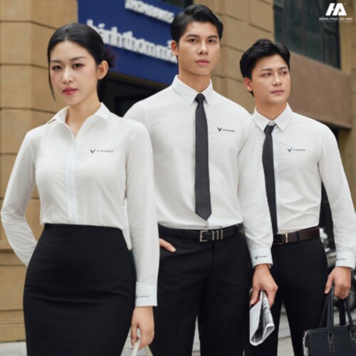 Đồng phục công sở tại Đồng phục Hải Anh gồm áo sơ mi, quần âu, chân váy và veston, được thiết kế tinh xảo từ chất liệu c...