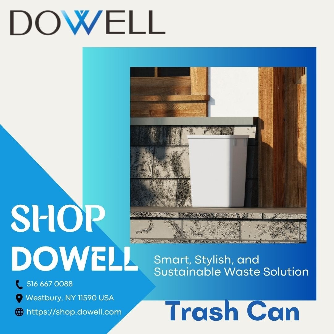 The Dowell Trash Can promotes responsible waste disposal and adds sophistication to your everyday ro...