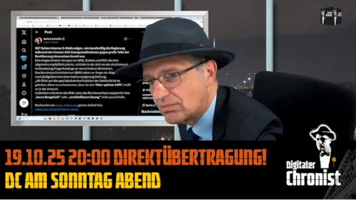 Aufzeichnung vom 19.10.25 Direktübertragung! DC am Sonntag Abend