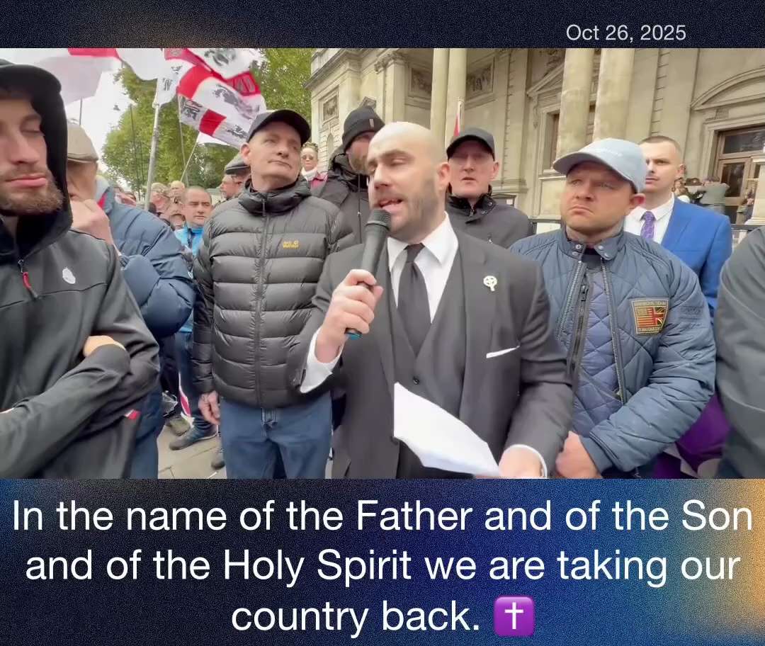 In the name of the Father and of the Son and of the Holy Spirit we are taking our country back. ✝️
