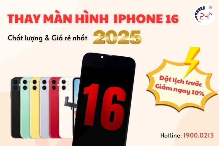 Bảo hành khi thay màn hình iPhone 16 tại Bệnh Viện Điện Thoại, Laptop 24h
Chính sách bảo hành là yếu...