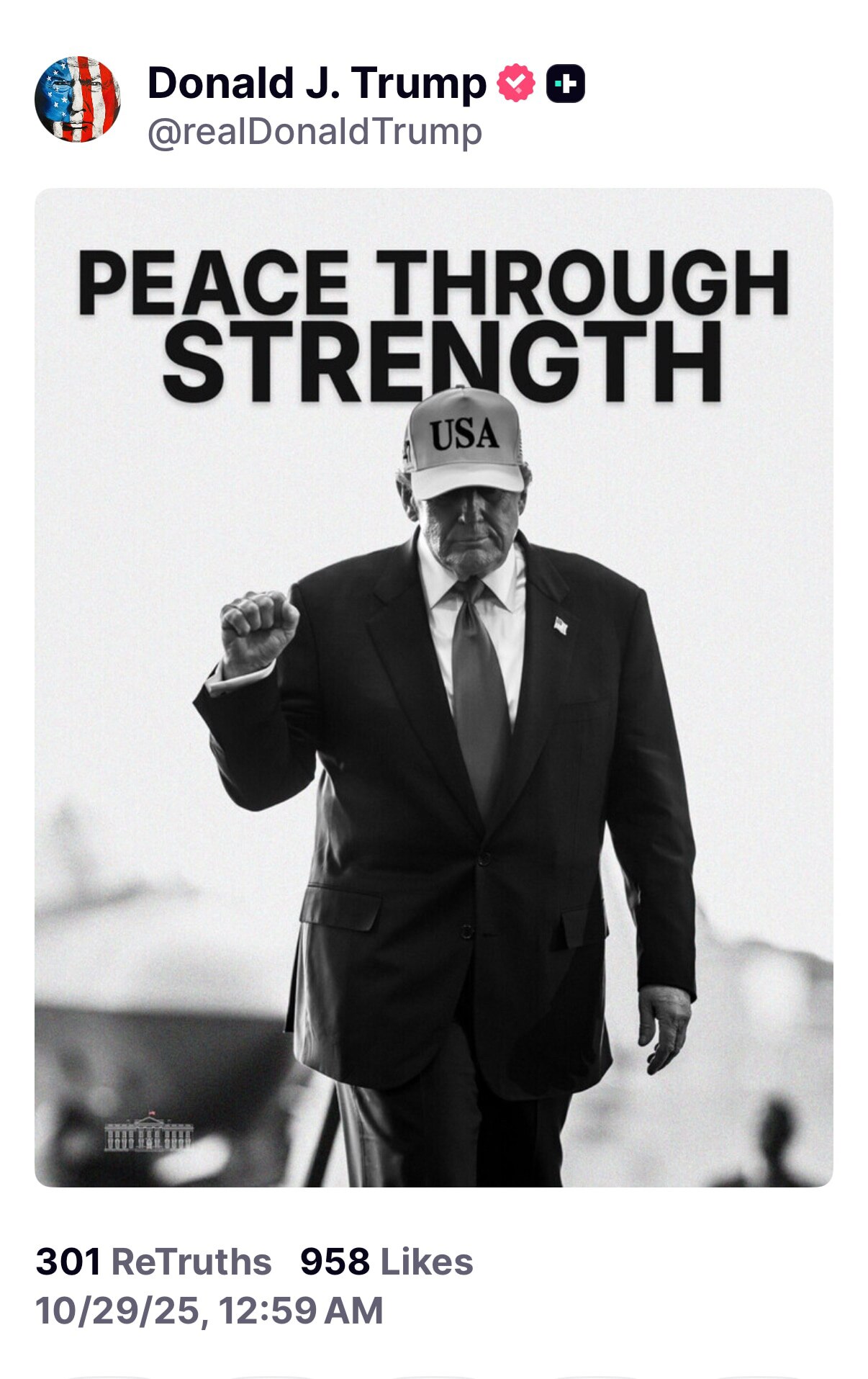 美利坚，以实力求和平！