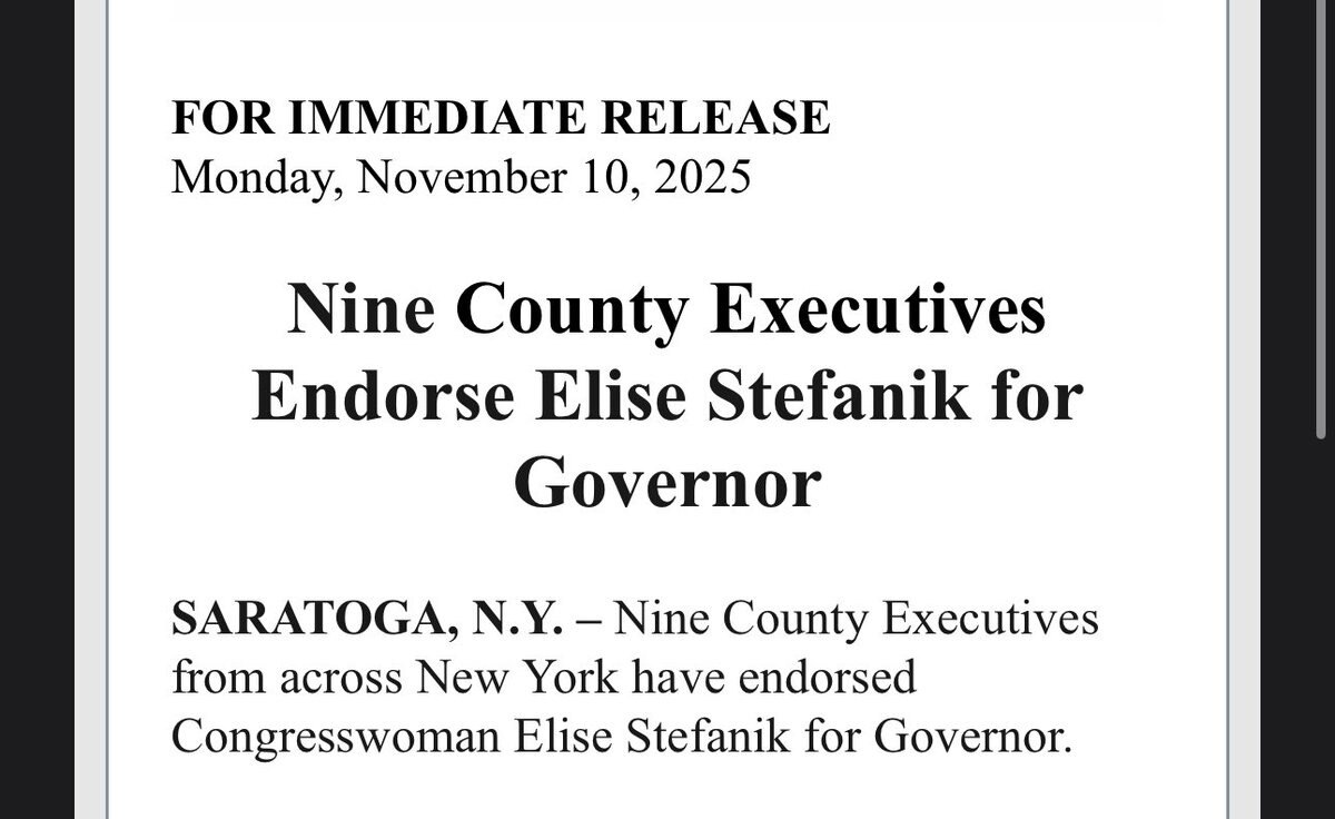 Thank you to County Executives across New York State for your endorsements as we work together to Sa...