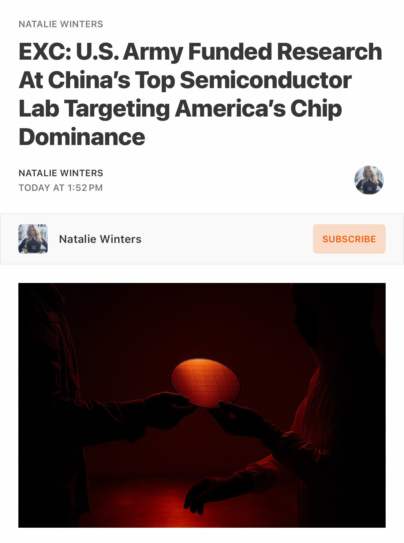 “While Washington warns of an existential race for semiconductor supremacy, U.S. taxpayer dollars ha...