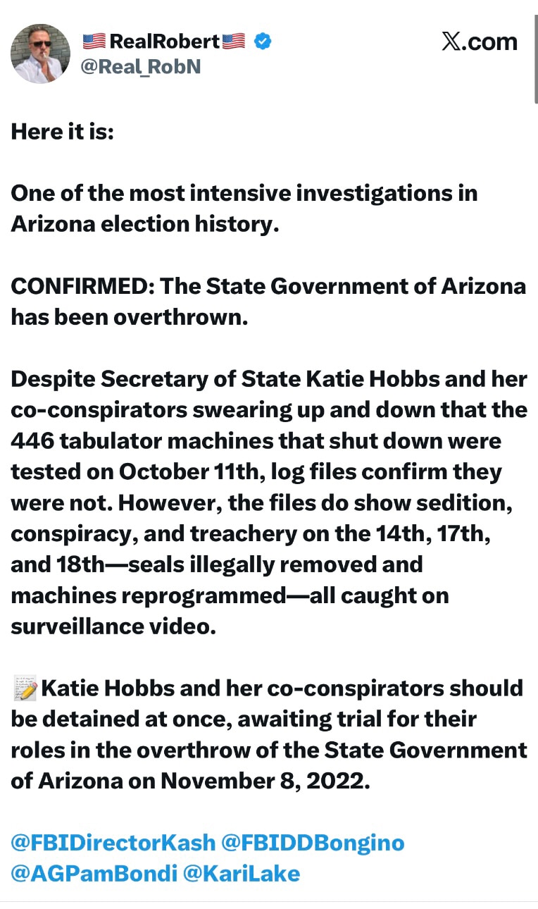 Kari Lake 

Arizona is captured 