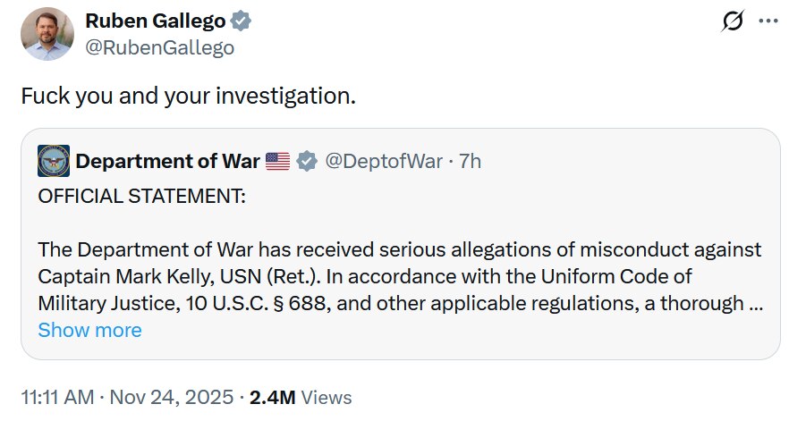 Think Ruben is triggered? 
