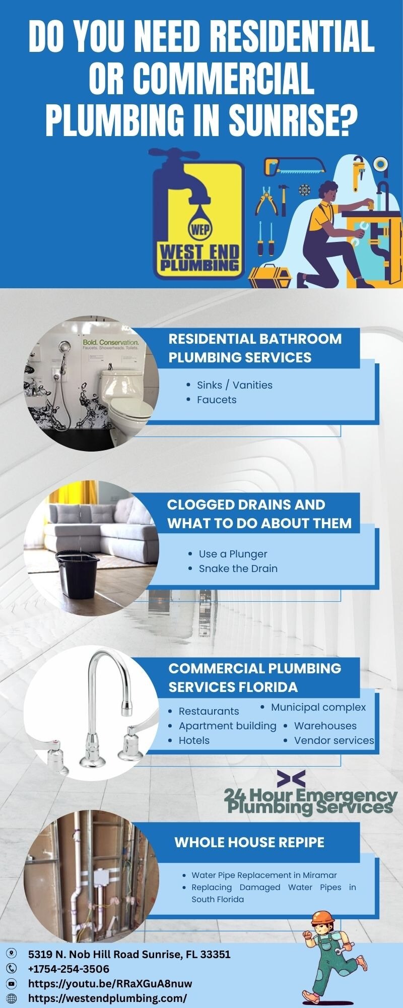 Serving Weston residents, West End Plumbing provides a full spectrum of plumbing services, including...