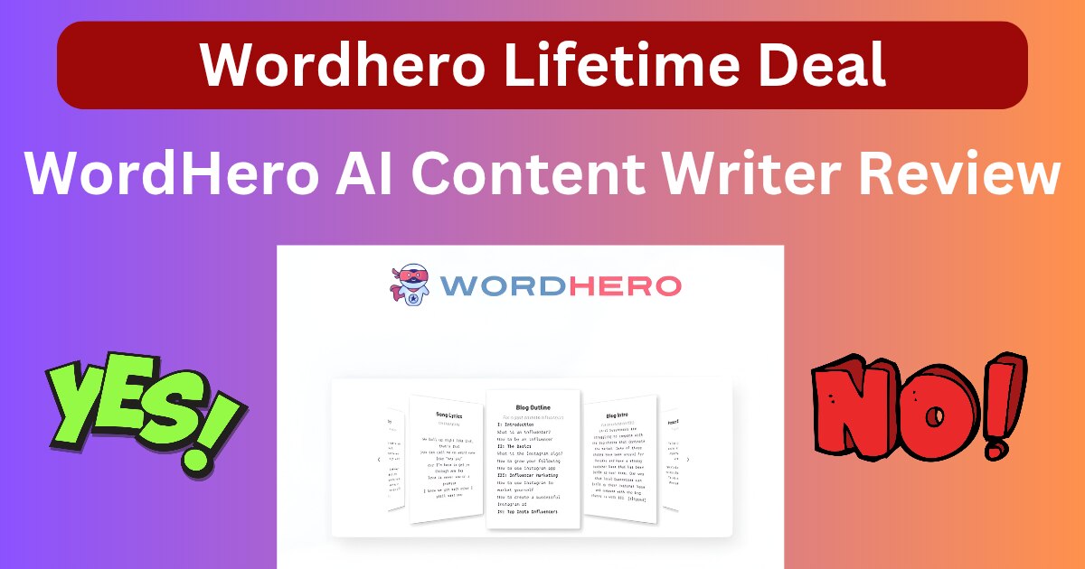 Wordhero Lifetime Deal: WordHero AI Content Writer Review

Welcome to my Wordhero Lifetime Deal Revi...