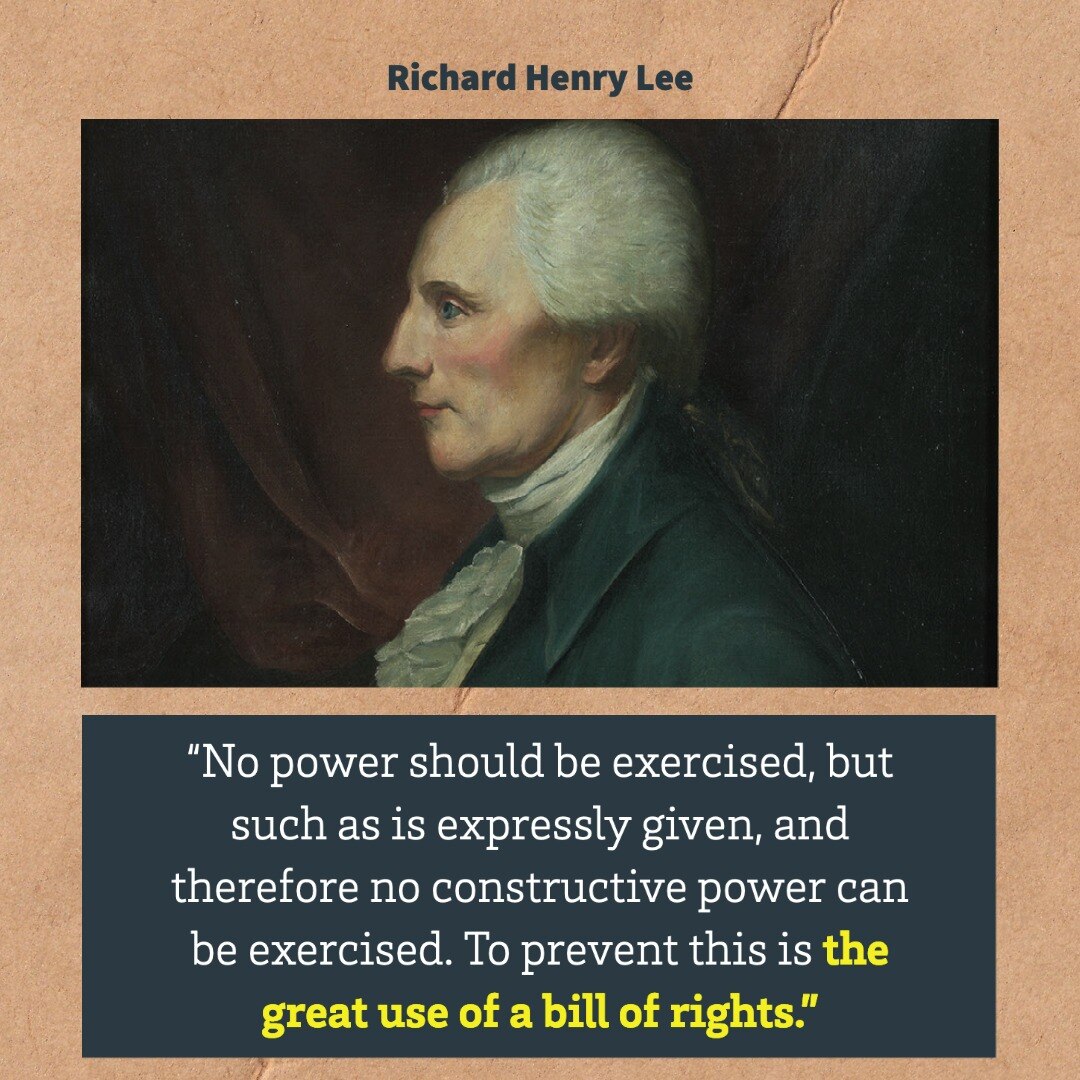 🇺🇸 The REAL Reason for a Bill of Rights:

A clear line in the sand for federal power.

"A bill of ...