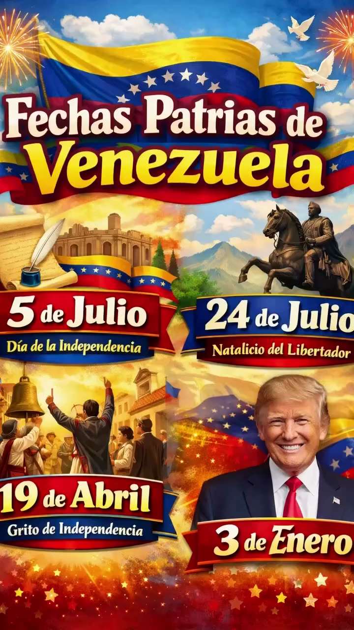National holidays in 🇻🇪 Venezuela
Thank you very much @DonaldJTrump24 {🇺🇸🐘🔴}
Make 🇻🇪 Venezue...