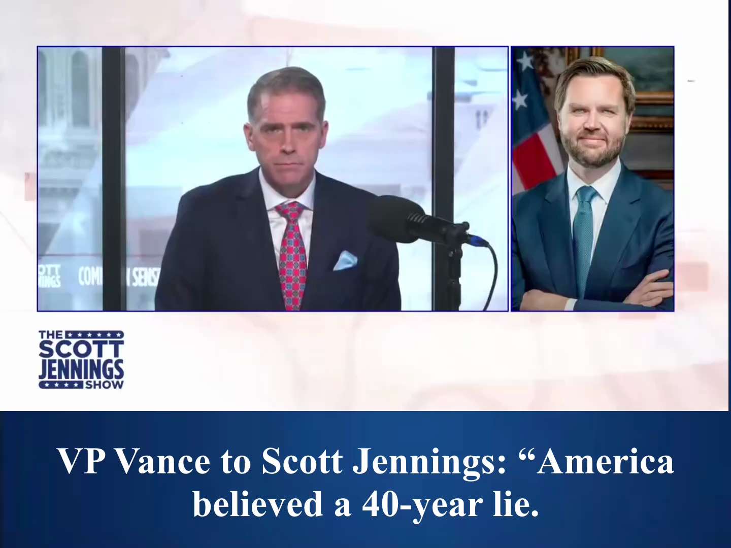 VP Vance to Scott Jennings: “America believed a 40-year lie.
We were told to depend on others to mak...