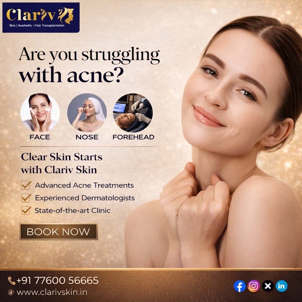 Are you struggling with acne on your face, nose, or forehead? Clear skin starts with Clariv Skin 

A...