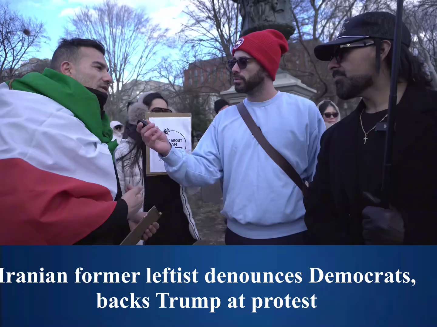 At an anti–Islamic regime demonstration outside the White House, an Iranian protester said he once i...