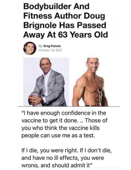 THE IRONY OF IT - 📢👍📢👍📢👍📢
"Those of you who think the vaccine kills people can use me as a te...