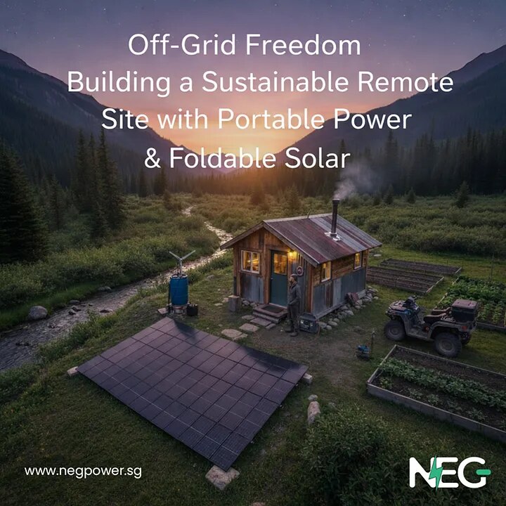 Off-Grid Freedom: Building a 100% Sustainable Remote Site with Portable Power & Foldable Solar — Neg...