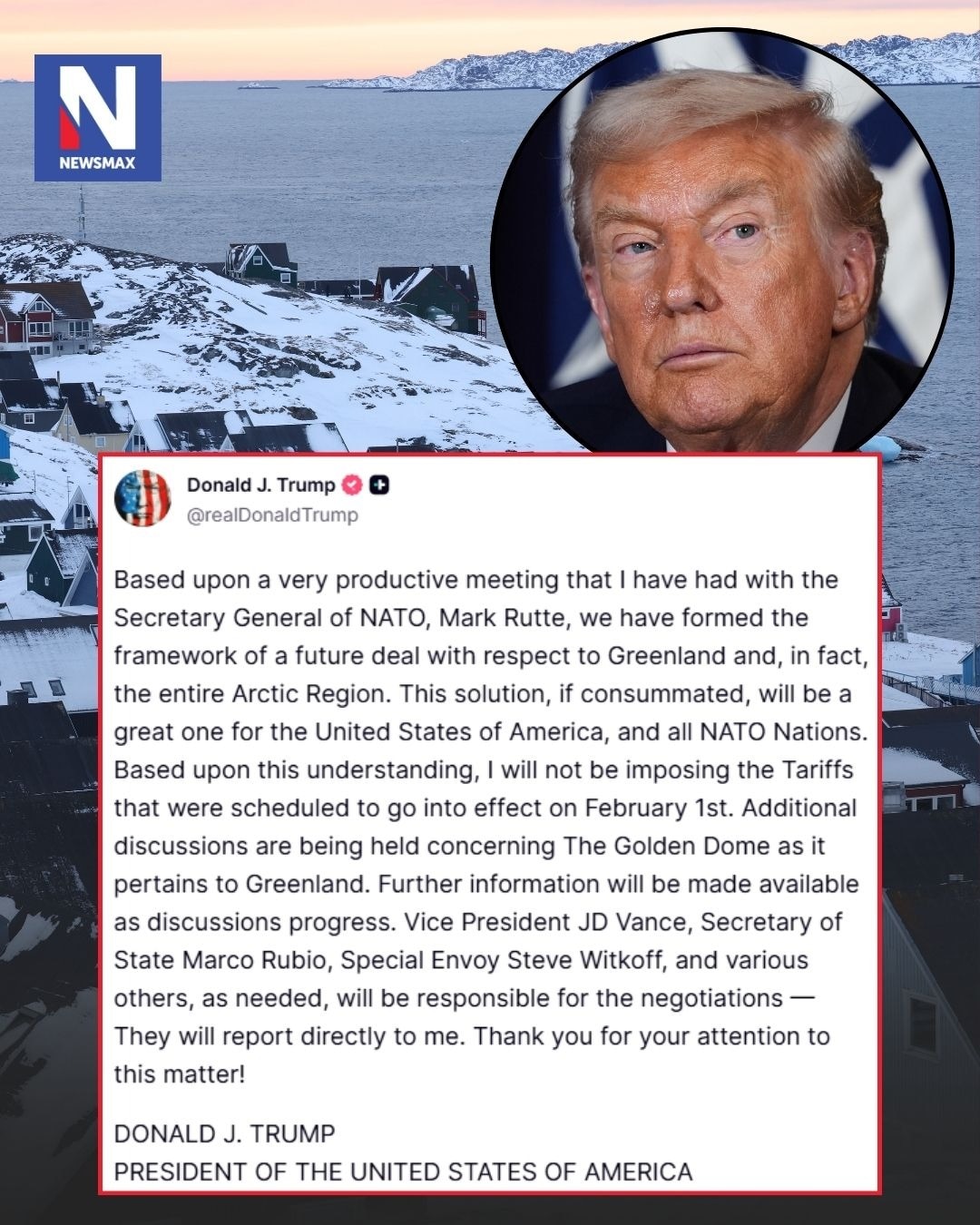 BREAKING: President Trump said a “very productive” meeting with NATO Secretary General Mark Rutte ha...