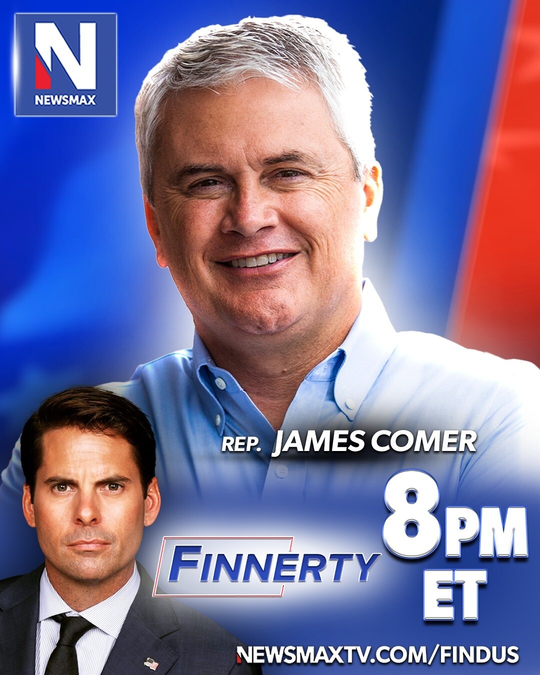TONIGHT: Rep. James Comer will join "Finnerty" to discuss lawmakers' next moves after Hillary and fo...