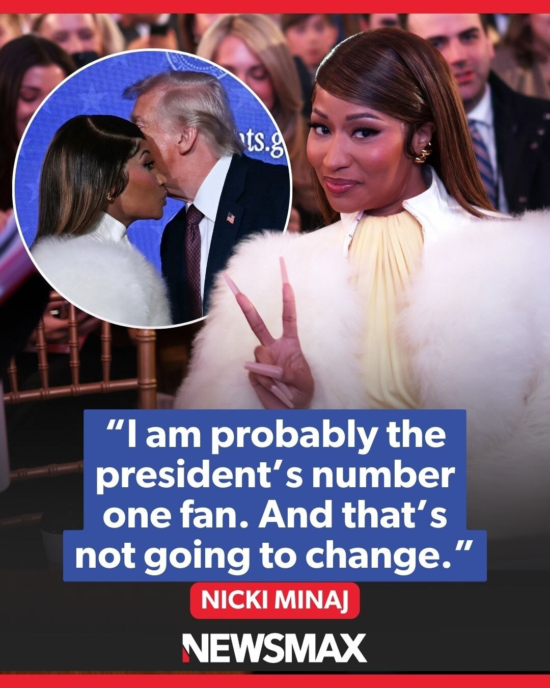 TOP OF THE CHARTS: Rapper Nicki Minaj called herself President Donald Trump’s “No. 1 fan” while appe...